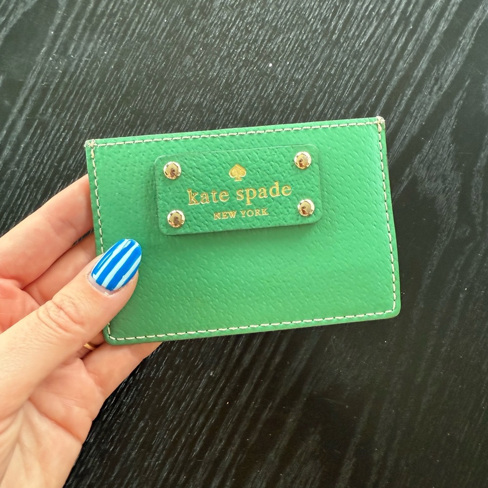 Kate Spade Vibrant Green Card Holder Wallet